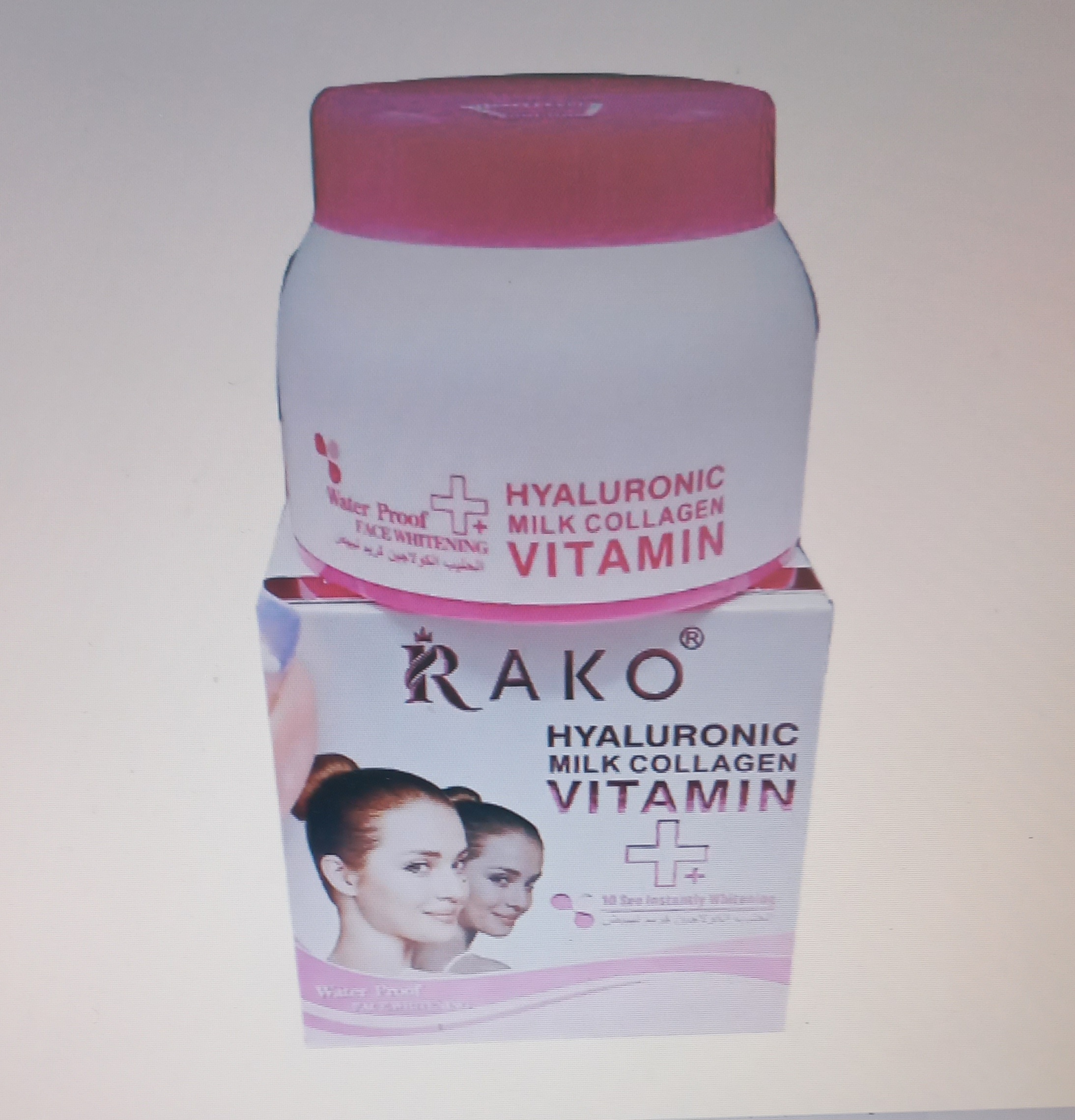 کرم سفید کننده هیالورونیک و کلاژن برند RAKO