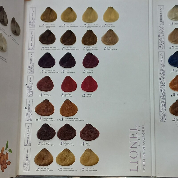 کاتالوگ رنگ مو لیونل صفحه 3