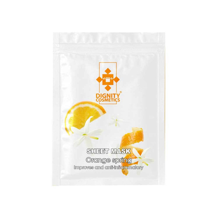 ماسک ورقه ای صورت ورقه ای دیگنیتی مدل Orange spring وزن 25 گرم